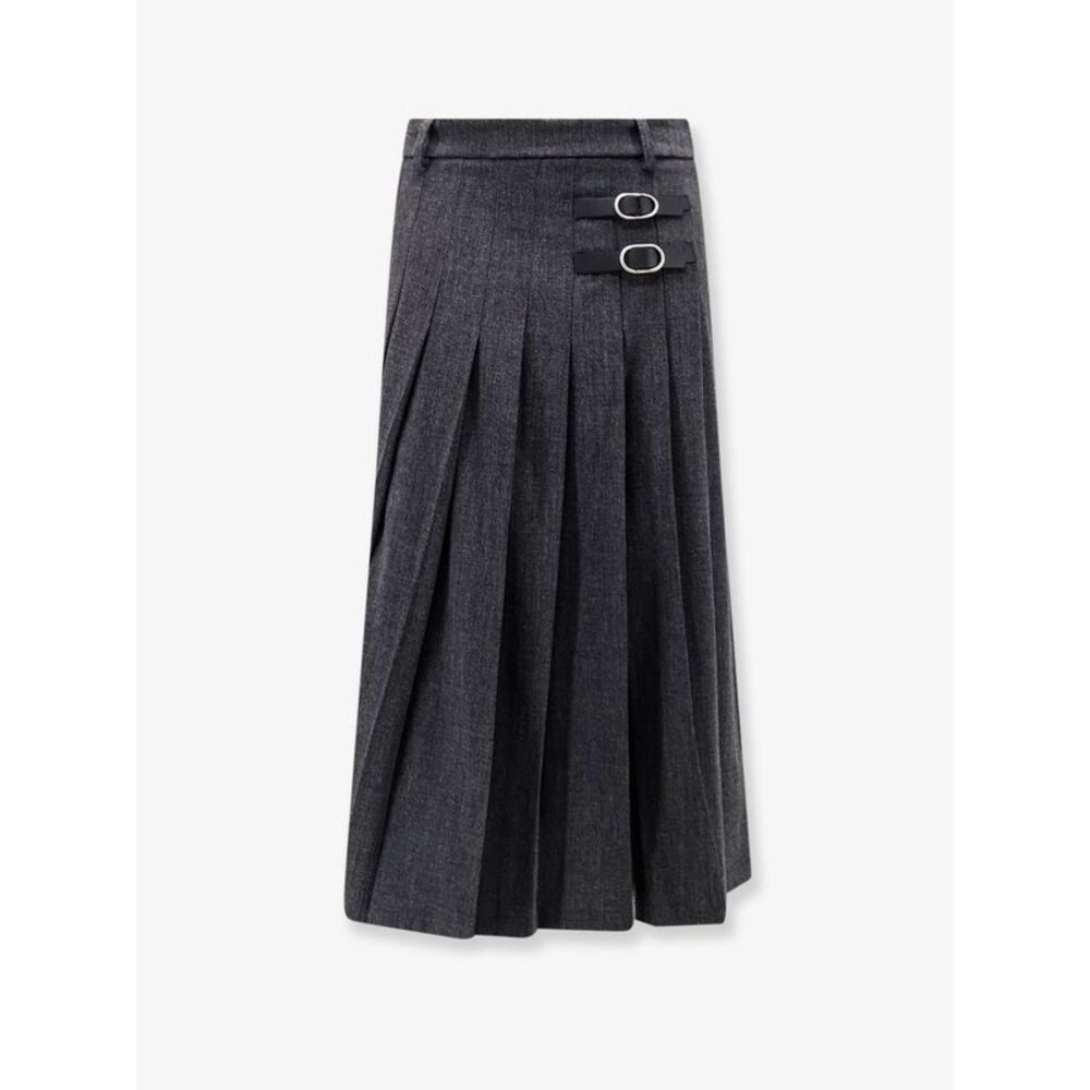 Actualee Women Pleated Melange Midi Skirt